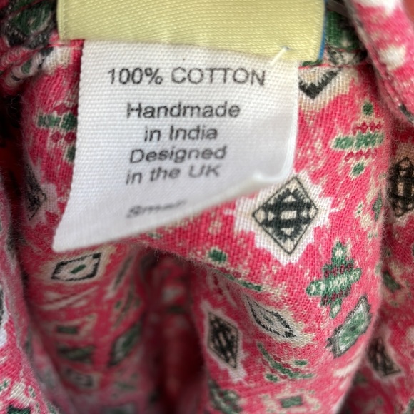 Lucy & Yak Aztec print cotton shirt size Small - Picture 4 of 5